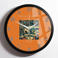 Thumbnail for VINTAGE G4269 - The Swallows In The Rafters - Designed Wall Clocks design on orange framed