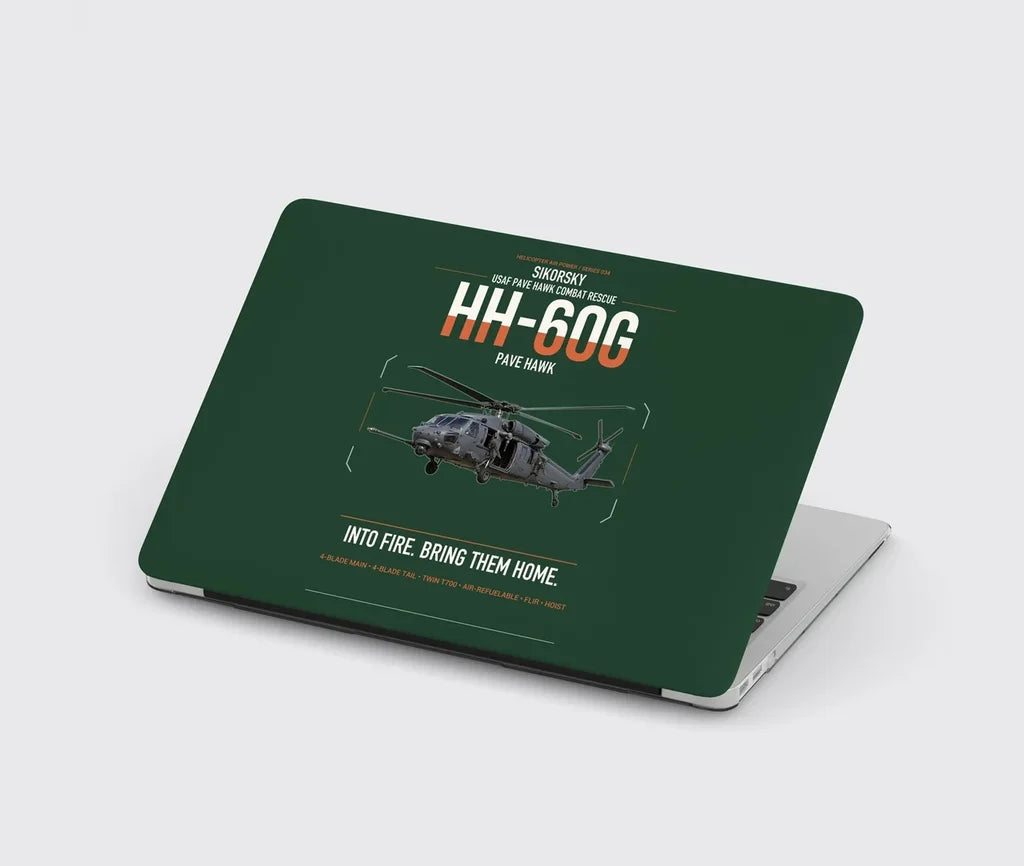 Sikorsky HH-60G Pave Hawk design on dark green MacBook case