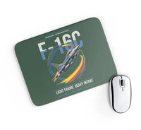 Thumbnail for F-16C Fighting Falcon design on dark green rectangle mouse pad