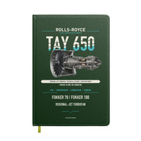 Thumbnail for TAY 650 design on dark green notebook