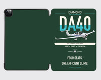 Thumbnail for Diamond DA40 design on dark green ipad tablet case
