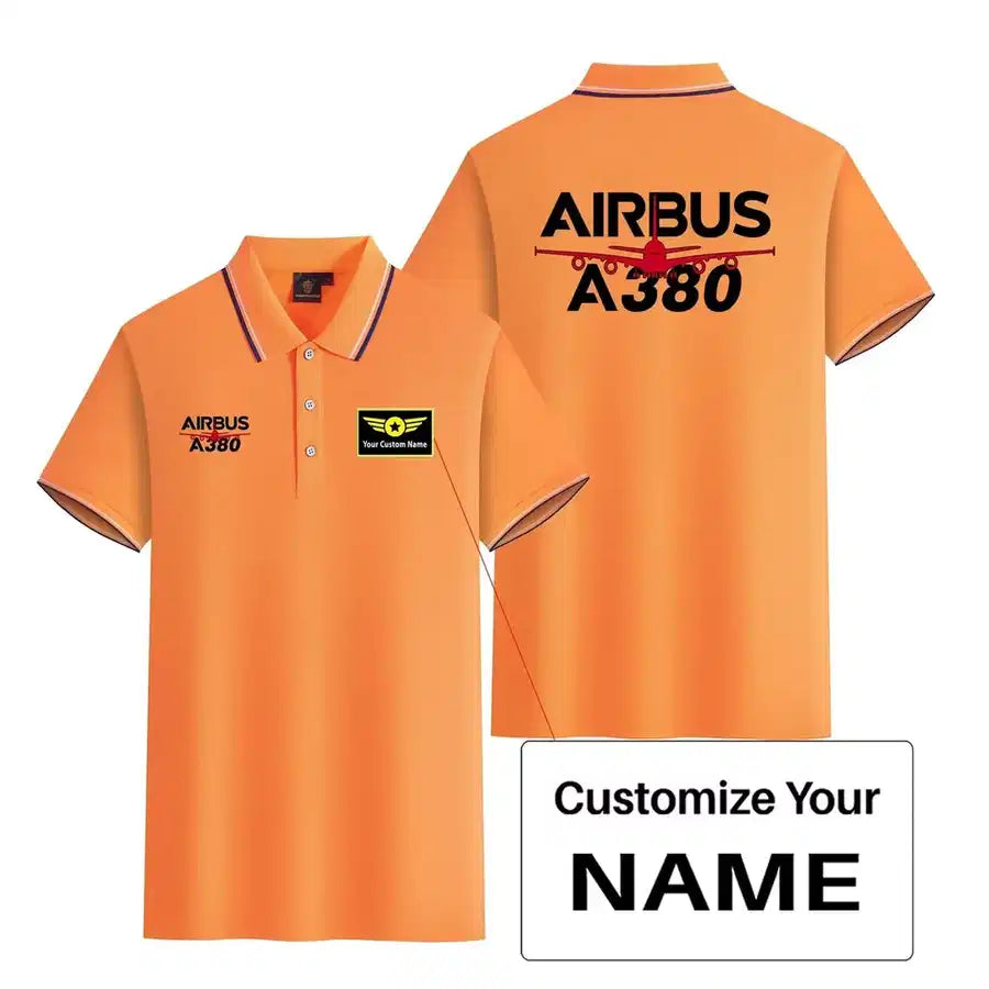 Customisable Airbus A380 Polo Shirt - view 13