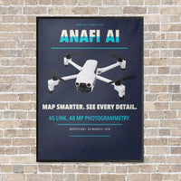 Thumbnail for Parrot ANAFI Ai vertical canvas print - framed - navy blue background