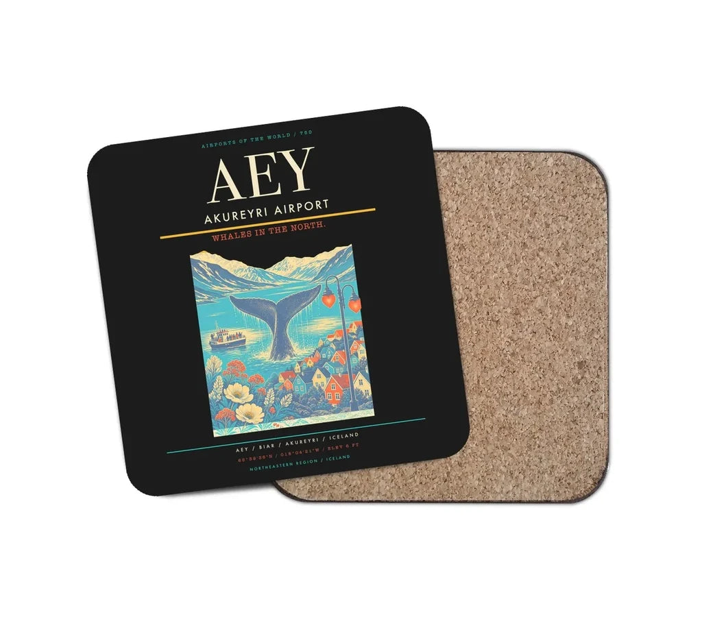 Akureyri Airport AEY Coaster 1-Piece - Black