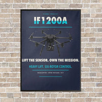 Thumbnail for Inspired Flight IF1200A vertical canvas print - framed - navy blue background