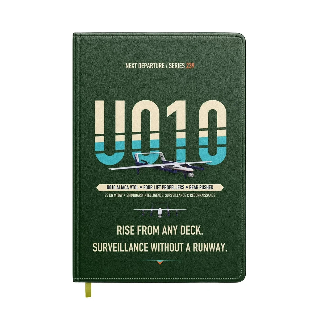Airbus U010 Aliaca VTOL design on dark green notebook