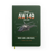 Thumbnail for Leonardo AW149 design on dark green notebook