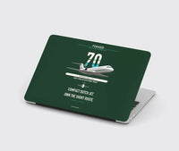 Thumbnail for Fokker 70 design on dark green MacBook case