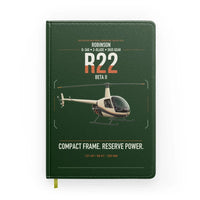 Thumbnail for Robinson R22 Beta II design on dark green notebook
