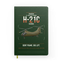 Thumbnail for Piasecki H-21C Shawnee design on dark green notebook