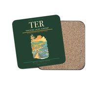 Thumbnail for Terceira Lajes Airport (TER) design on dark green 1 piece coaster