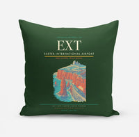 Thumbnail for Exeter International Airport (EXT) design on dark green pillow