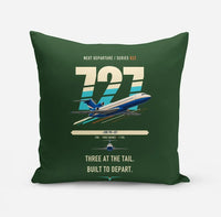 Thumbnail for Boeing 727-200 design on dark green pillow