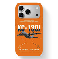 Thumbnail for KC-130J SUPER HERCULES design on orange magsafe iphone case, for iPhone 17 Pro