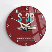 Thumbnail for S-3B Viking design on dark red no frame wall clock