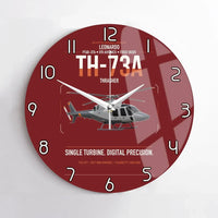 Thumbnail for Leonardo TH-73A Thrasher design on dark red no frame wall clock