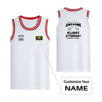 Thumbnail for Flight Attendant Designed Basketball Style Sports Tank Tops - view 13