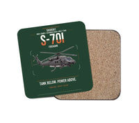 Thumbnail for Sikorsky S-70i FIREHAWK design on dark green 1 piece coaster