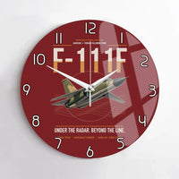 Thumbnail for F-111F Aardvark design on dark red no frame wall clock