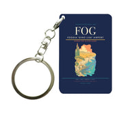Thumbnail for Foggia 'Gino Lisa' Airport (FOG) design on navy blue key chain