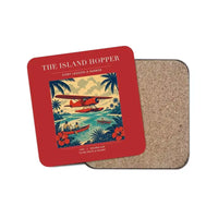 Thumbnail for The Island Hopper - Designed Coasters design on red 1-piece