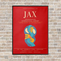 Thumbnail for Jacksonville International Airport JAX - Canvas Framed - Red