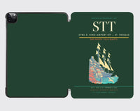 Thumbnail for Cyril E. King Airport (STT) design on dark green ipad tablet case