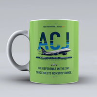 Thumbnail for ACJ320neo Mug design on light green airbus