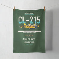 Thumbnail for Canadair CL-215 design on dark green towel