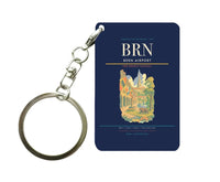 Thumbnail for Bern Airport (BRN) design on navy blue key chain