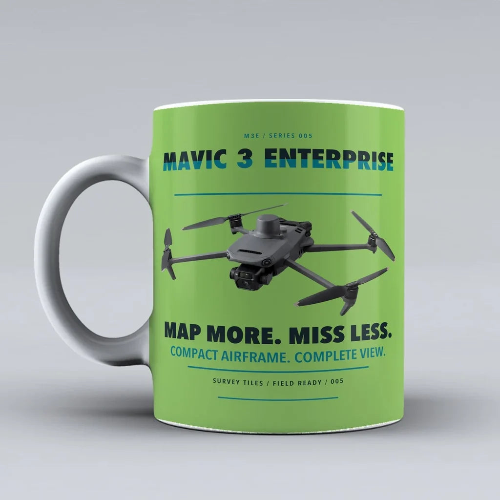 Mavic 3 Enterprise Mug design on light green dji