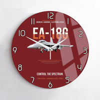 Thumbnail for EA-18G Growler Control The Spectrum design on dark red no frame wall clock