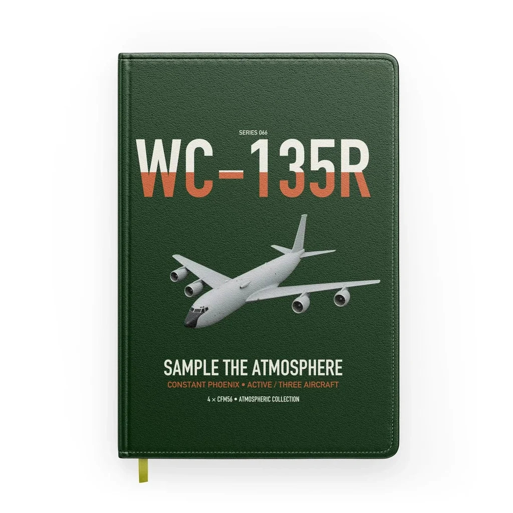 WC-135R Constant Phoenix design on dark green notebook