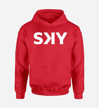 Thumbnail for SKY Airline logo printed on red hoodie