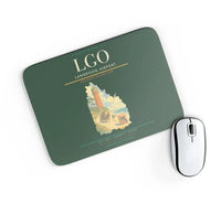 Thumbnail for Langeoog Airport (LGO) design on dark green rectangle mouse pad