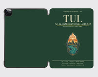 Thumbnail for Tulsa International Airport (TUL) design on dark green ipad tablet case