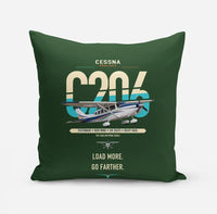 Thumbnail for Cessna 206 Stationair design on dark green pillow