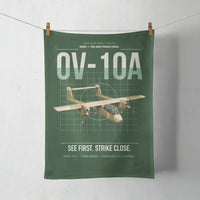 Thumbnail for OV-10A Bronco design on dark green towel