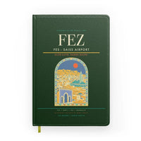 Thumbnail for Fes (FEZ) design on dark green notebook