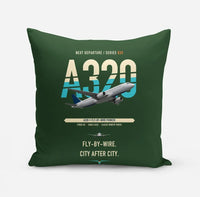 Thumbnail for Airbus A320 design on dark green pillow