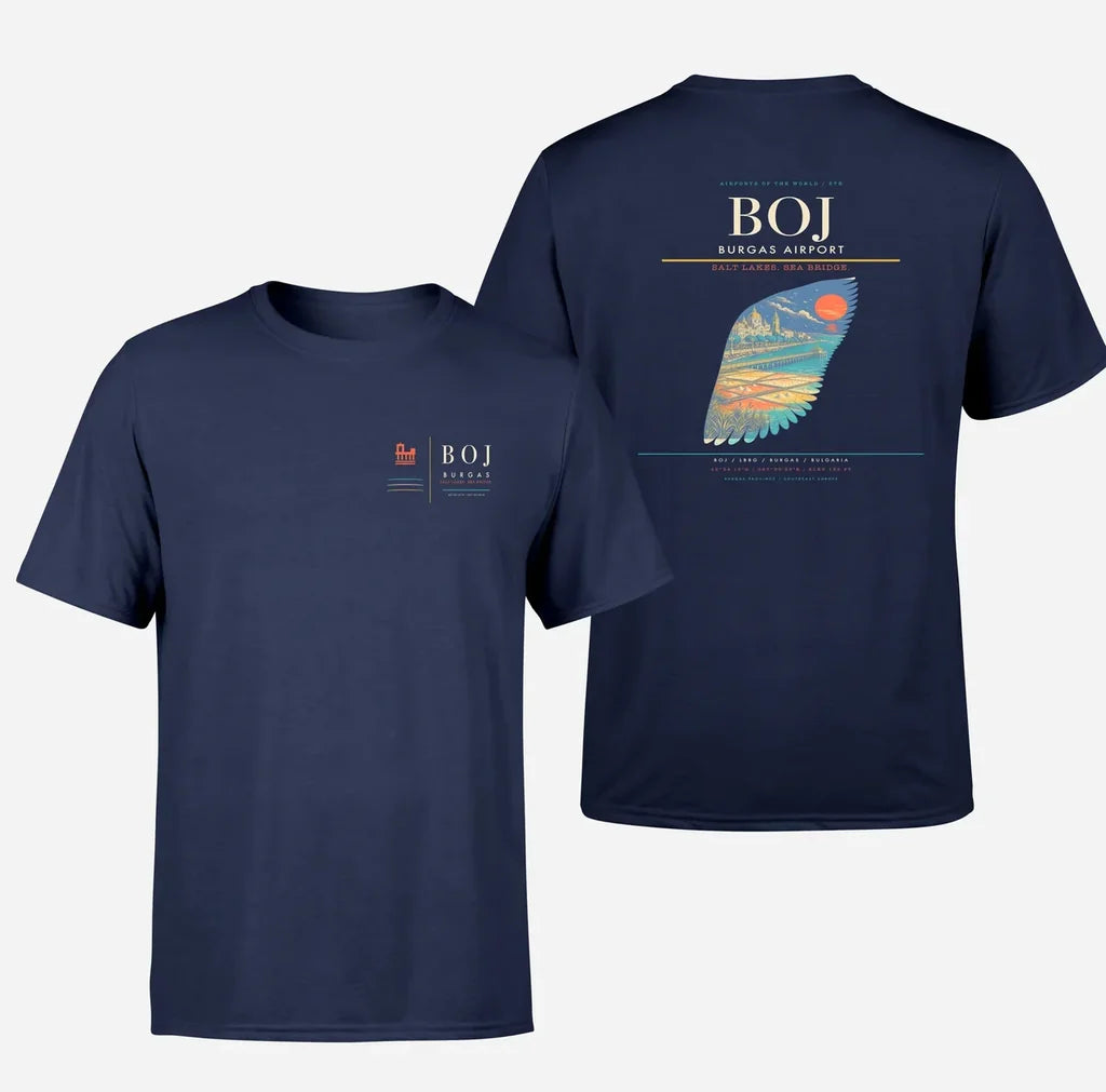 Burgas Airport BOJ - Navy Blue
