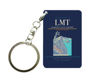 Thumbnail for Klamath Falls Airport (LMT) design on navy blue key chain