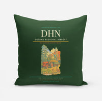 Thumbnail for Dothan Regional Airport (DHN) design on dark green pillow