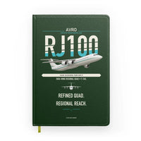 Thumbnail for Avro RJ100 design on dark green notebook