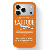 Thumbnail for Cessna Citation Latitude design on orange magsafe iphone case, for iPhone 17 Pro