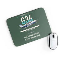 Thumbnail for Beechcraft Bonanza G36 design on dark green rectangle mouse pad