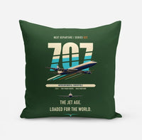 Thumbnail for Boeing 707-320C design on dark green pillow