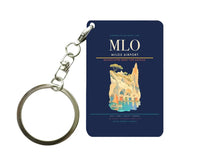 Thumbnail for Milos Airport (MLO) design on navy blue key chain