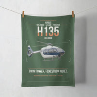 Thumbnail for Airbus H135 design on dark green towel