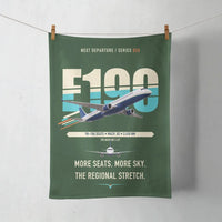 Thumbnail for Embraer E190 design on dark green towel